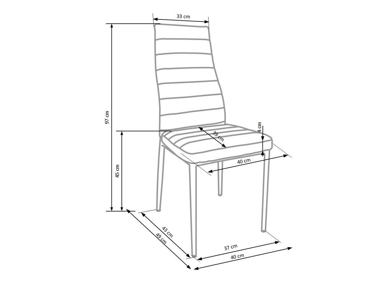 Stolica Houston 137 (Crna)
