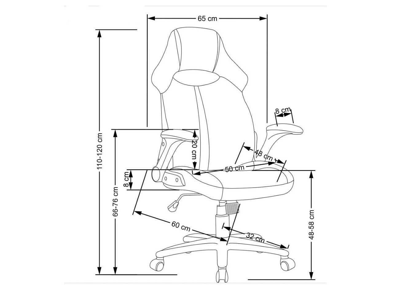 Uredska stolica Houston 1373 (Siva + Crna)