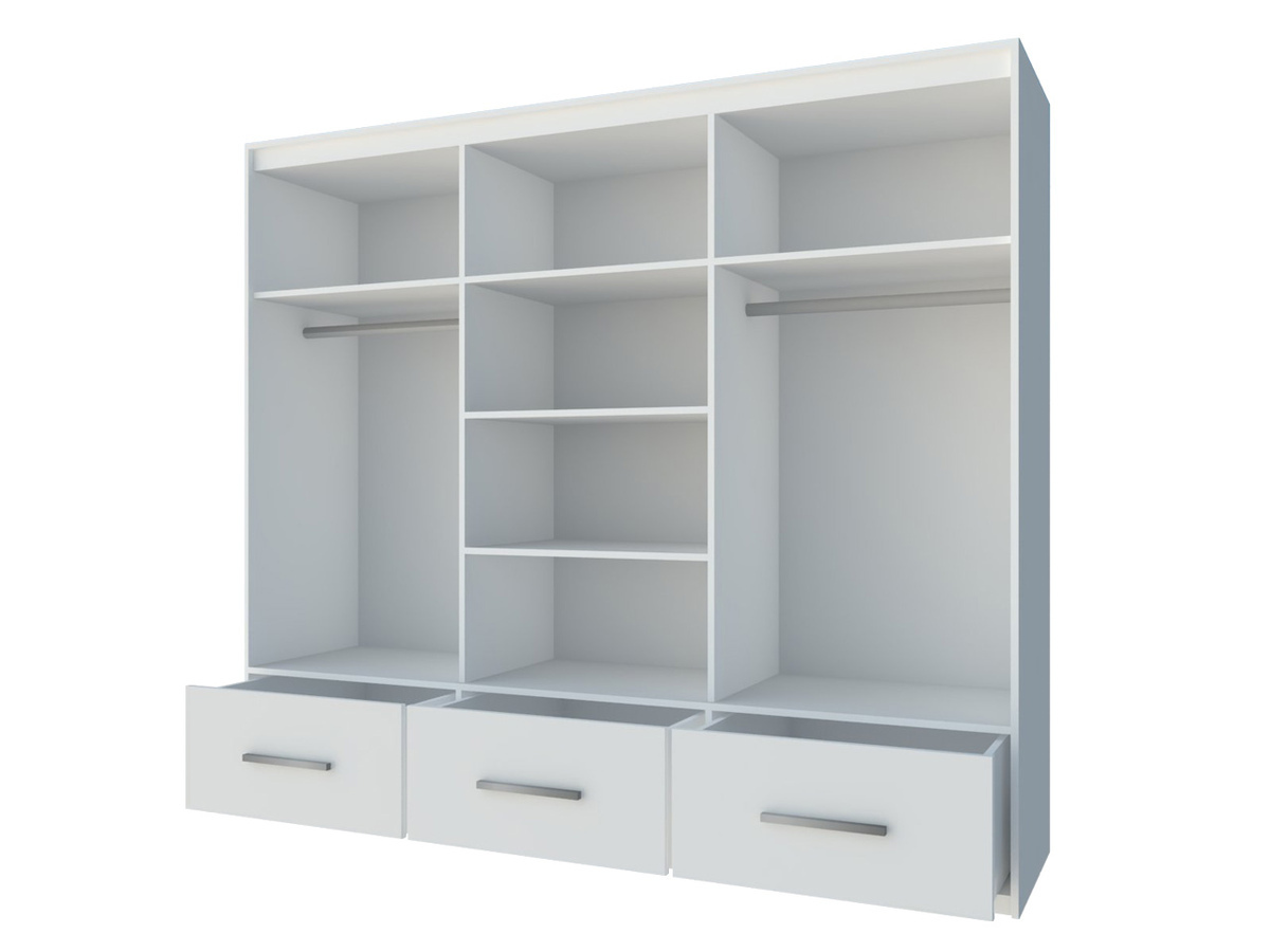 Ormar Honolulu 203 (Sjajno bijela + Bijela)