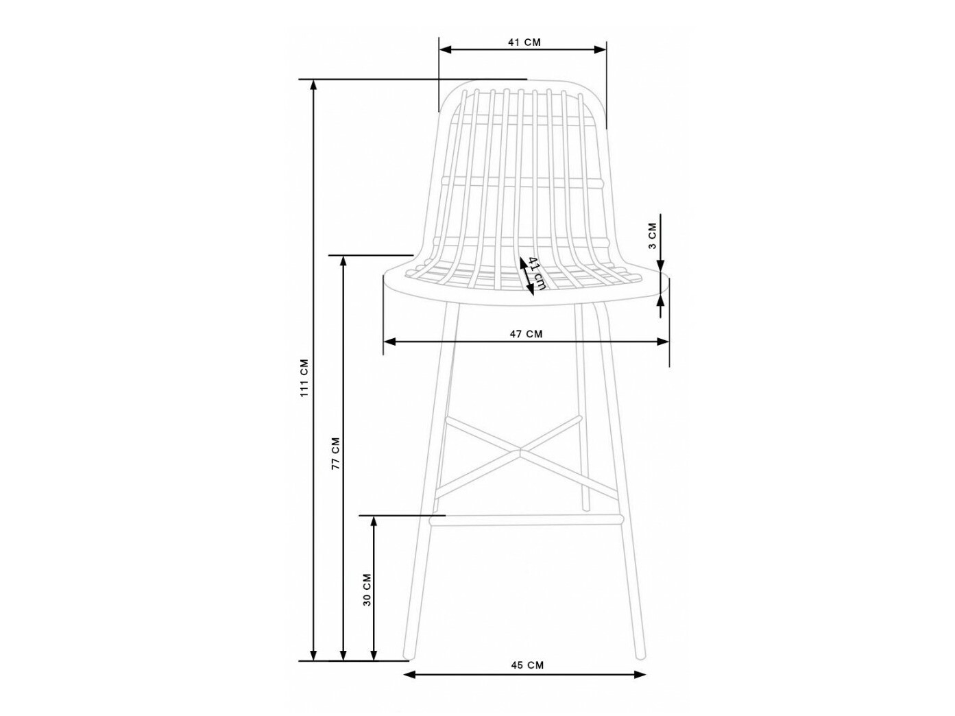 Barska stolica Houston 1094 (Svijetlo drvo)