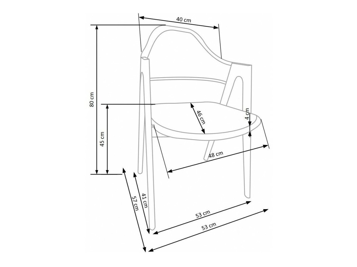 Stolica Houston 561 (Siva + hrast)