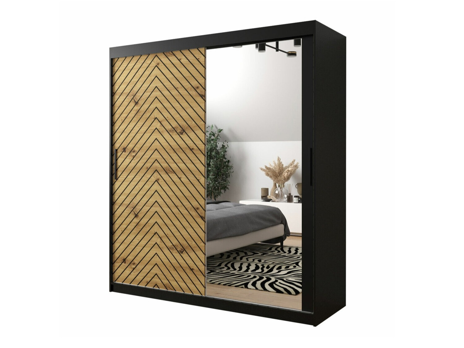 Ormar Hartford 313 (Crna + Artisan hrast)