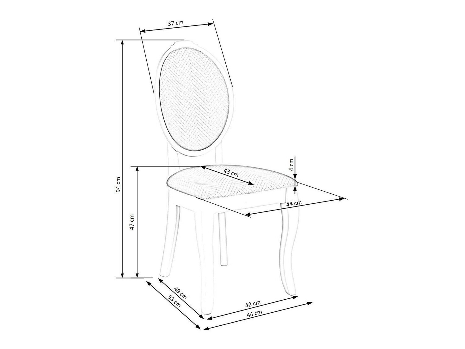 Stolica Houston 986 (Bijela + Siva)