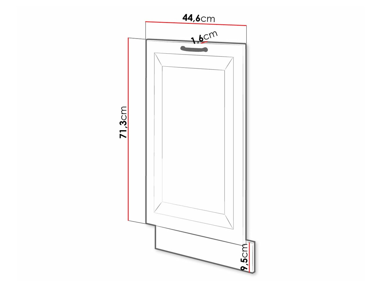 Vrata za ugradbenu perilicu Retro White 146