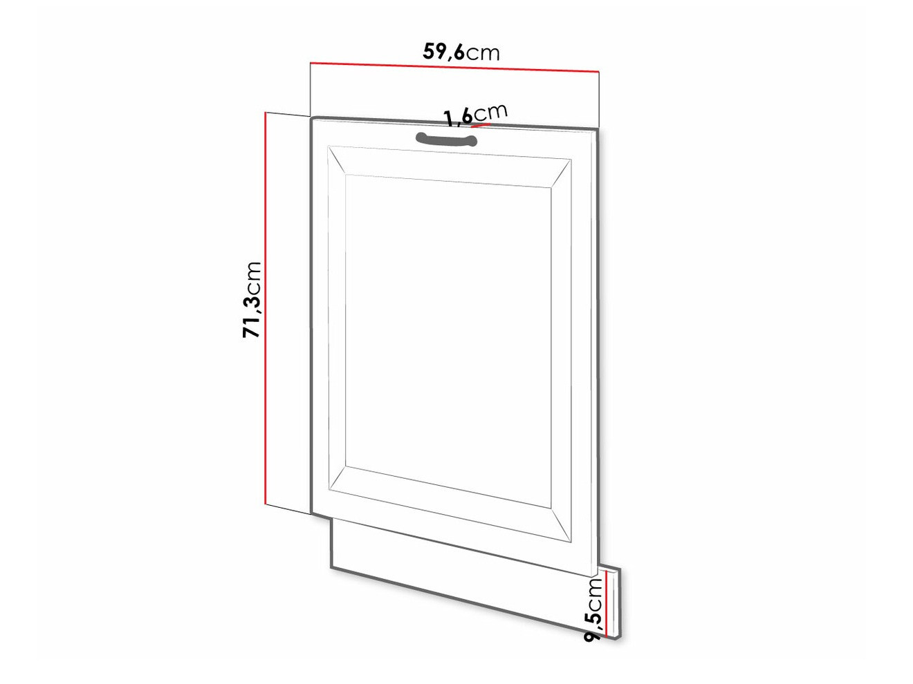 Vrata za ugradbenu perilicu Retro White 147
