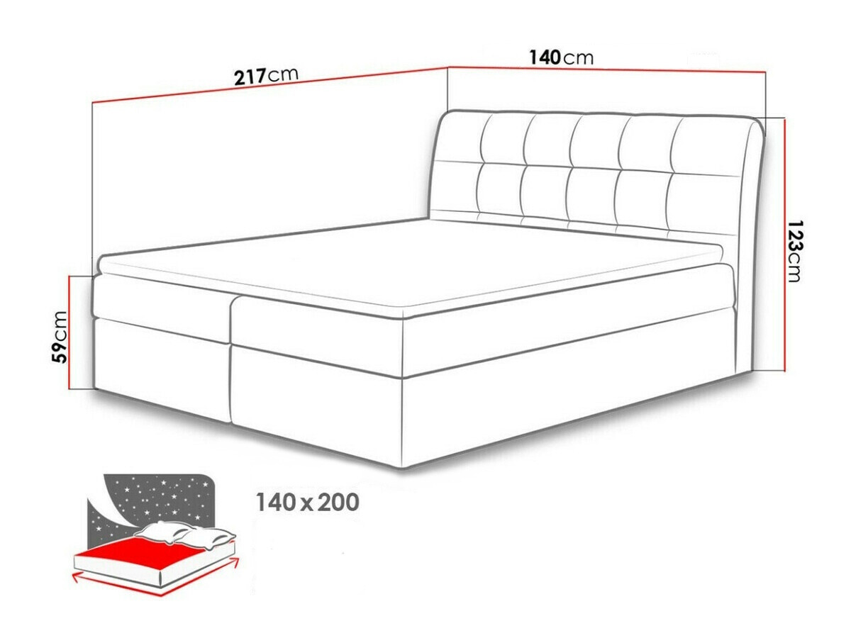 Boxspring krevet Campania (Soft 011)