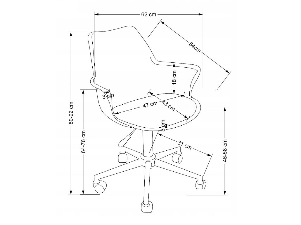 Uredska stolica Houston 1424 (Ružičasta)