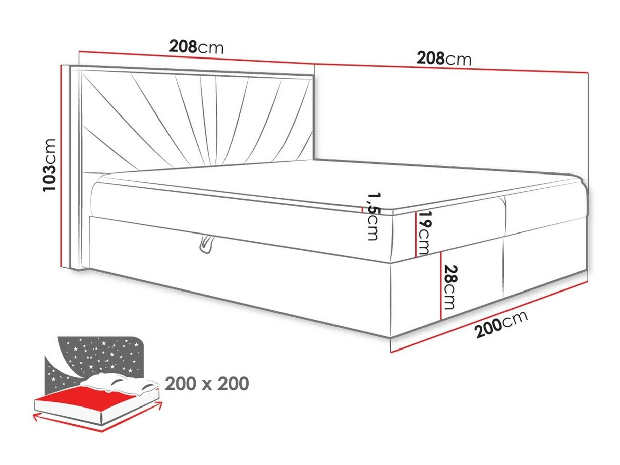 Boxspring krevet Navis (Faro 20)