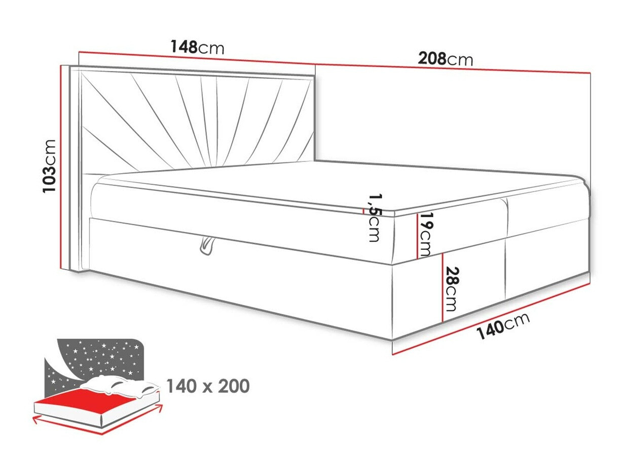 Boxspring krevet Navis (Faro 7)