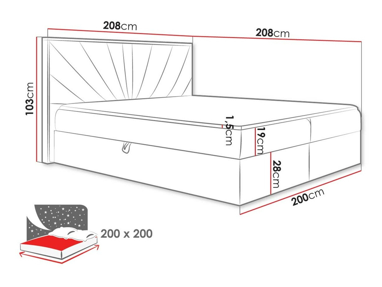 Boxspring krevet Navis (Faro 7)
