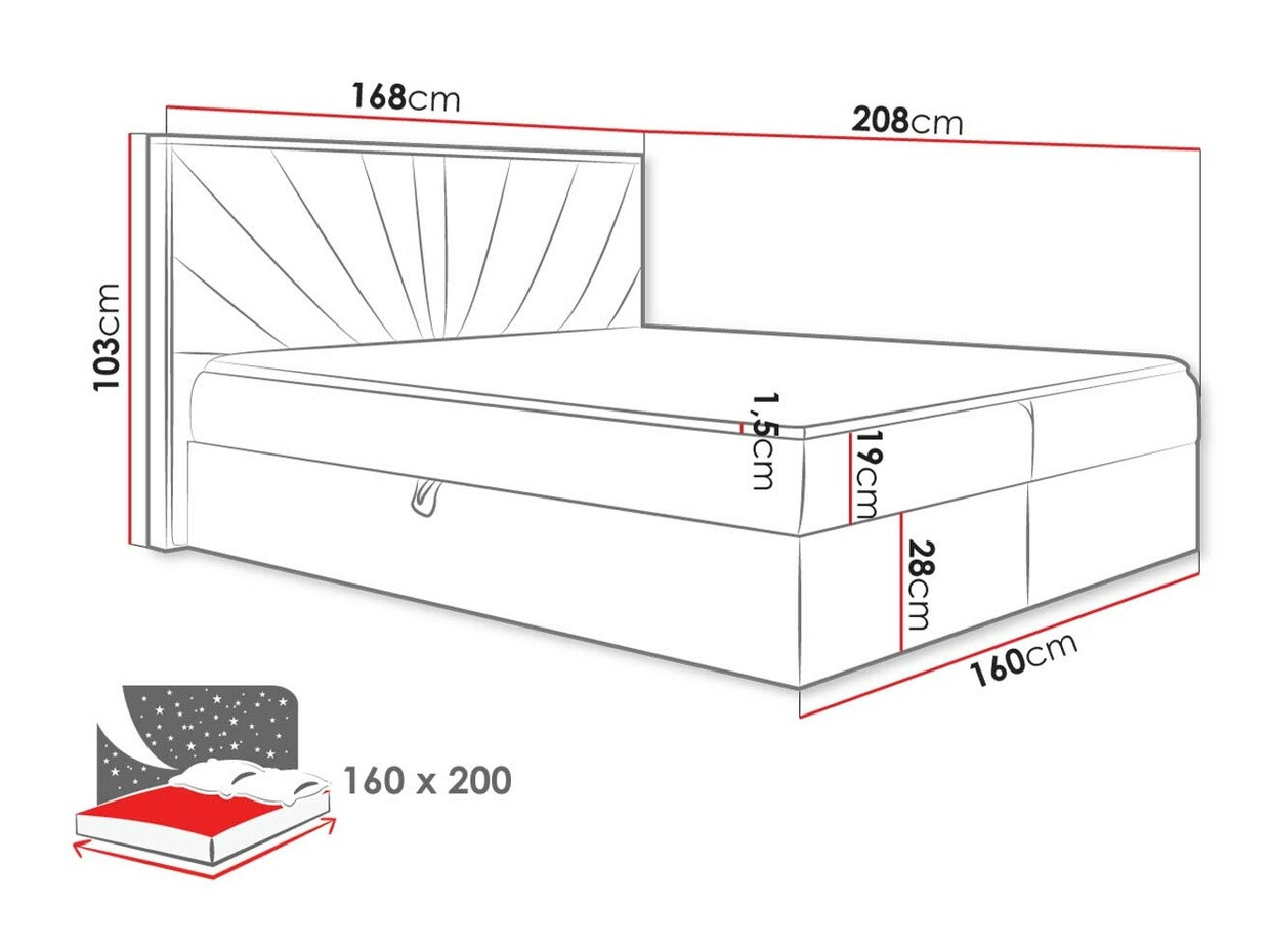 Boxspring krevet Navis (Twist 23)