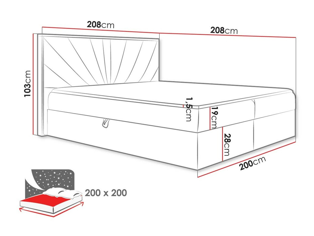 Boxspring krevet Navis (Twist 23)