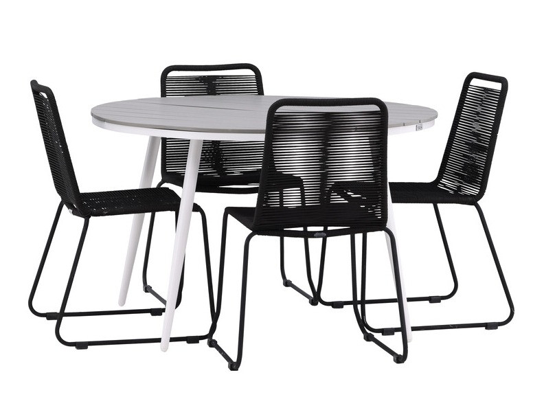 Set stola i stolica Dallas 3925 (Bijela + Siva)