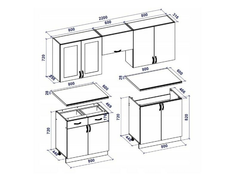 Kuhinjski set Houston Lumen I
