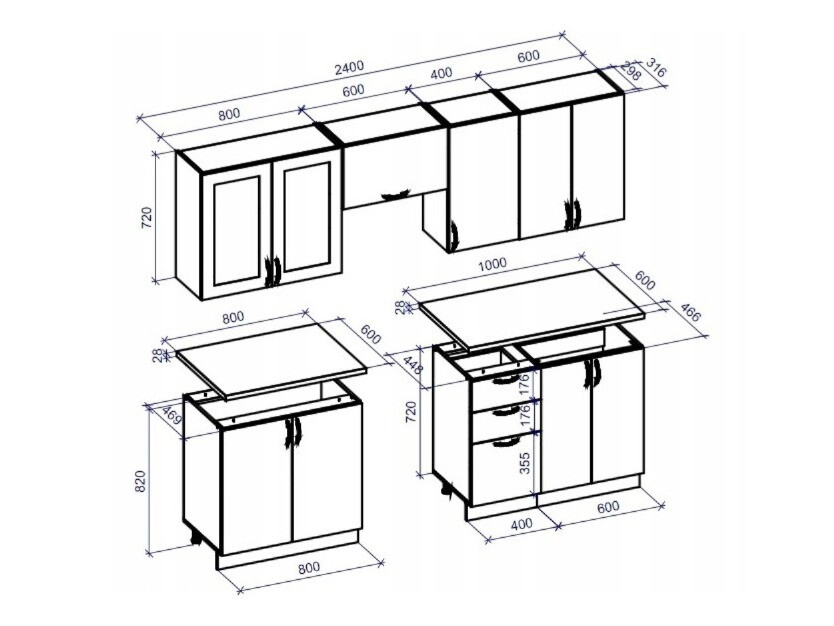 Kuhinjski set Houston Lumen II