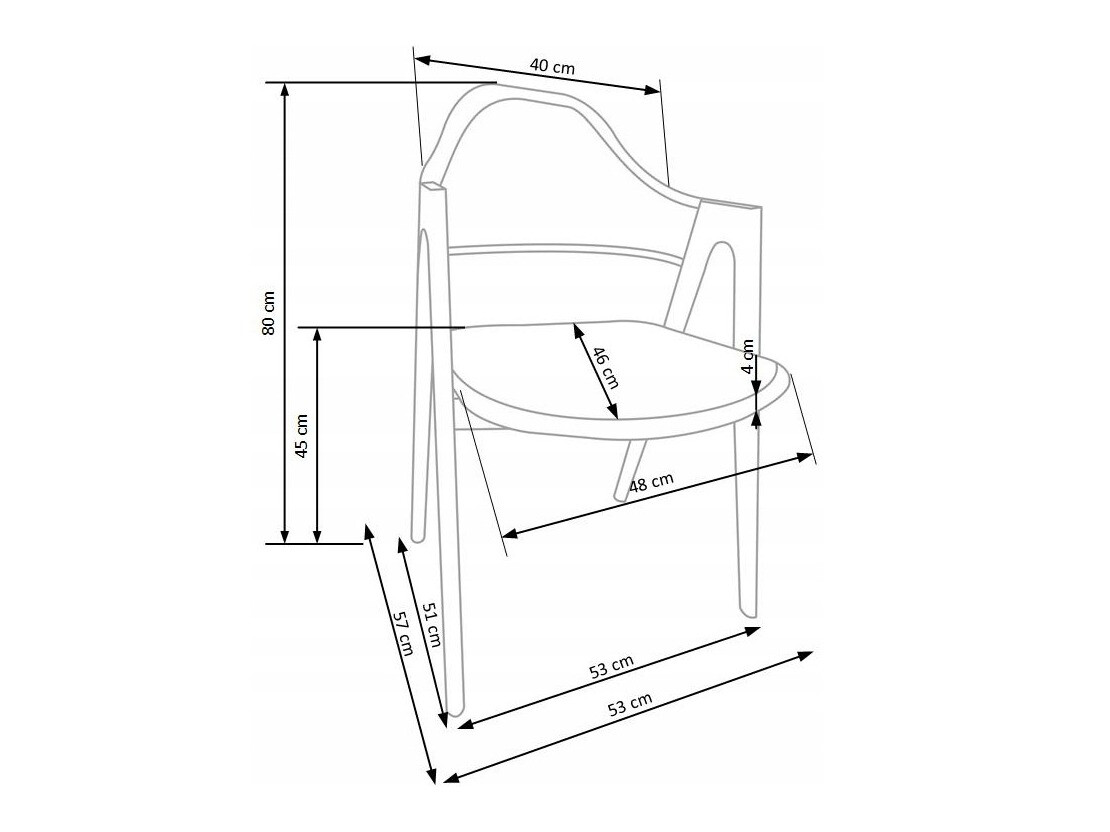 Stolica Houston 1434 (Siva)