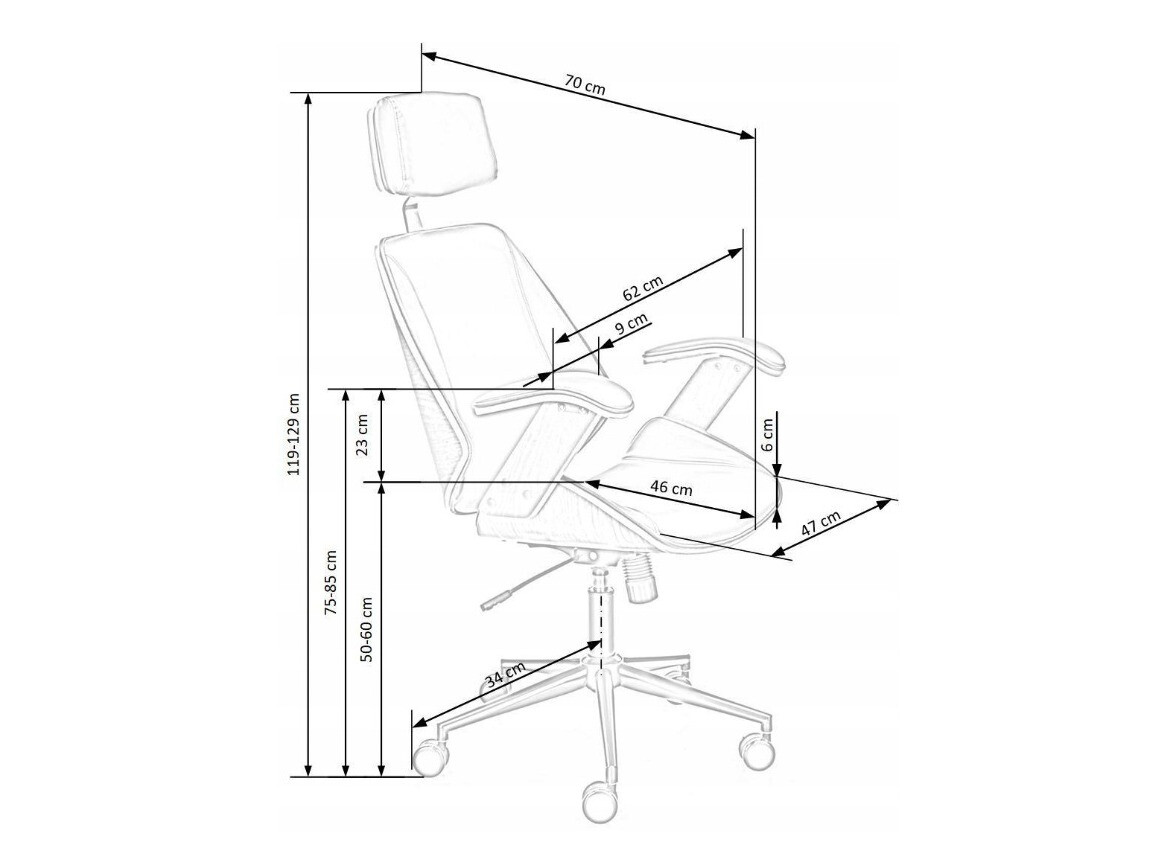 Uredska stolica Houston 1490 (Crna + Orah)