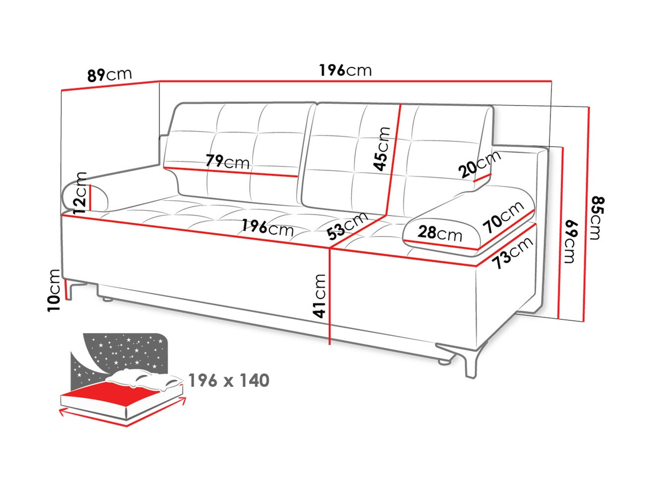 Kauč na razvlačenje Independence 100 (Ikar 08)