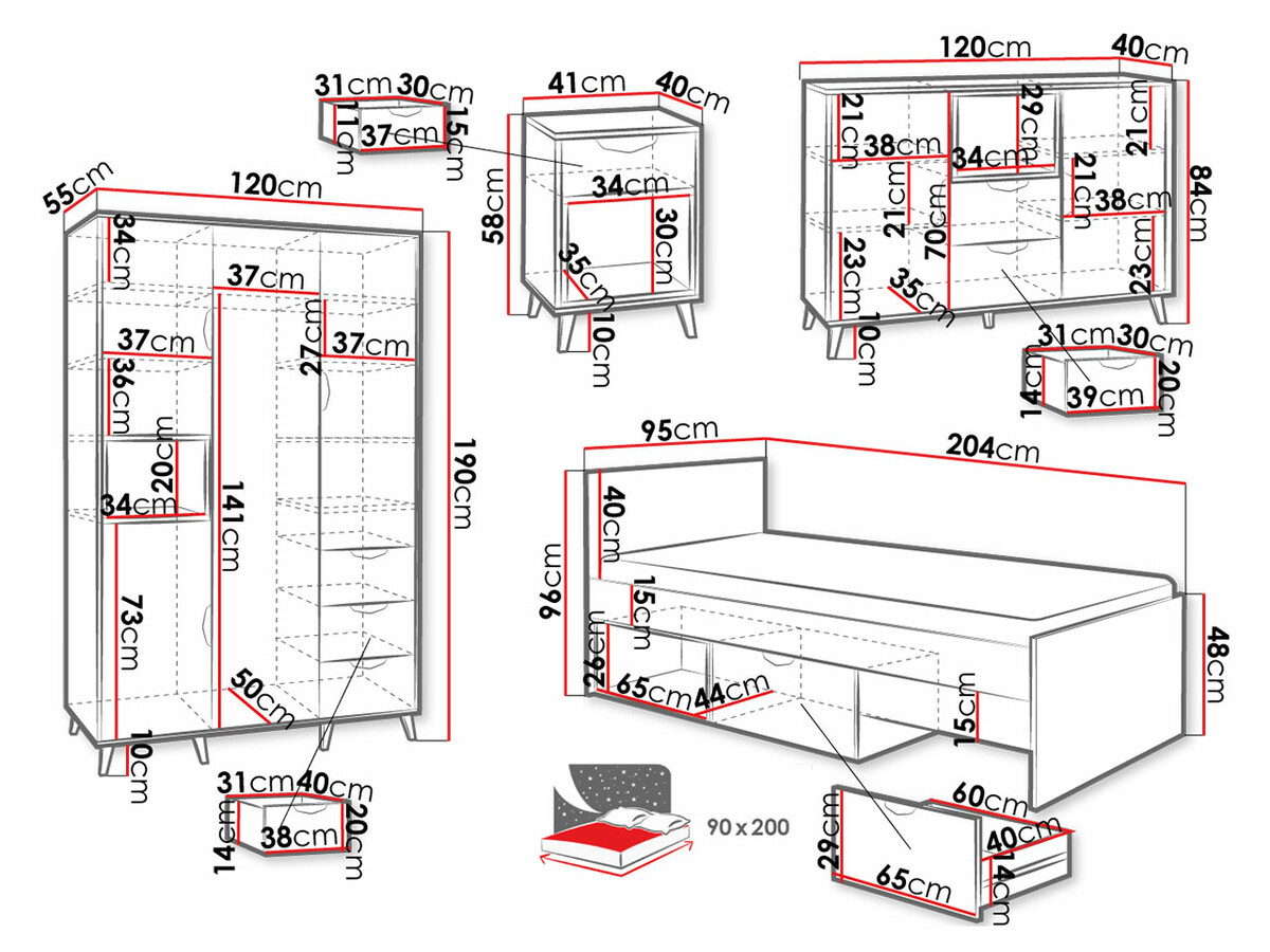 Set za dječju sobu Domvera 116