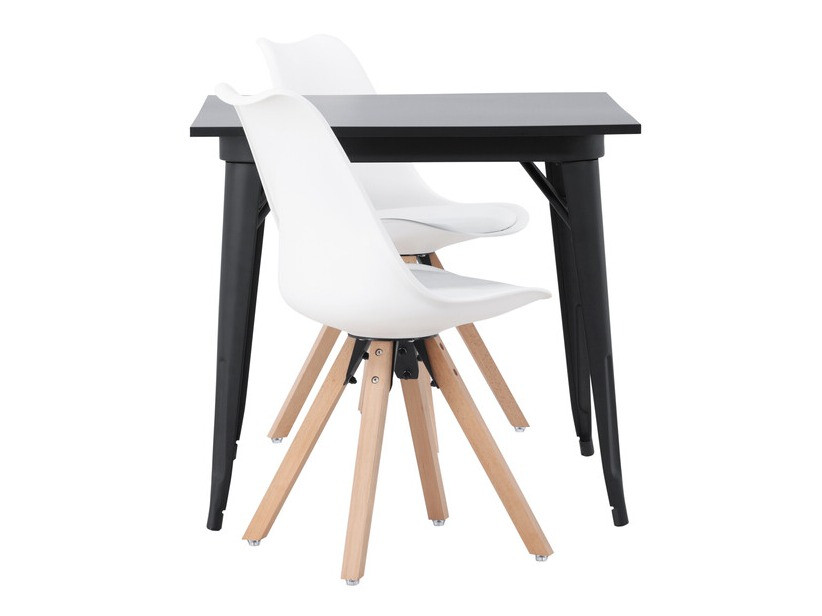 Blagovaonski set Dallas 4050 (Bijela + Svijetlo drvo)