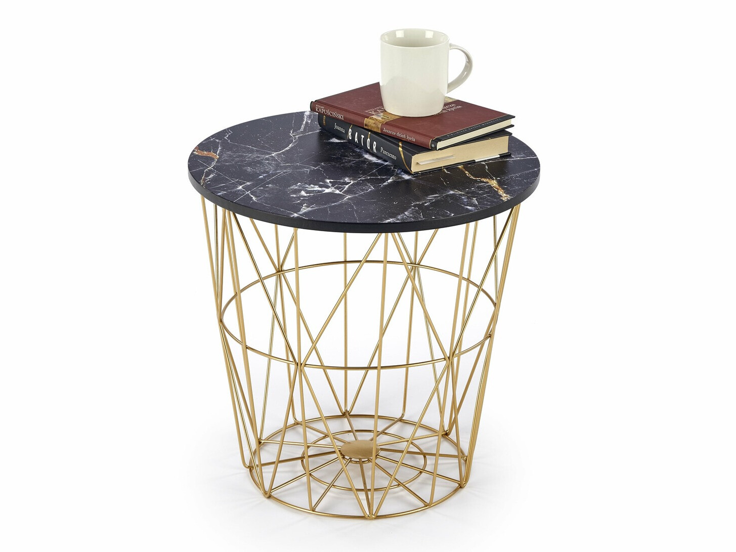 Stolić za kavu Houston 1454 (Zlatno + Crni mramor)
