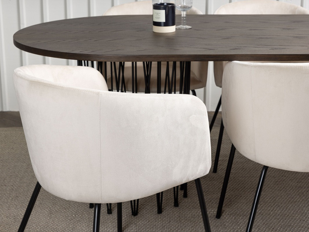 Blagovaonski set Dallas 4063 (Krem + Crna)