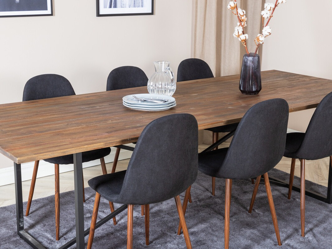 Blagovaonski set Dallas 4076 (Crna + Orah)