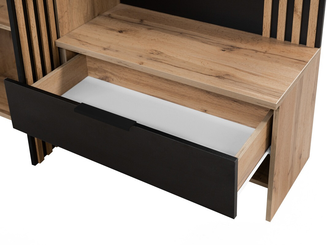 Set za hodnik Honolulu 161 (Crna + Hrast Wotan)