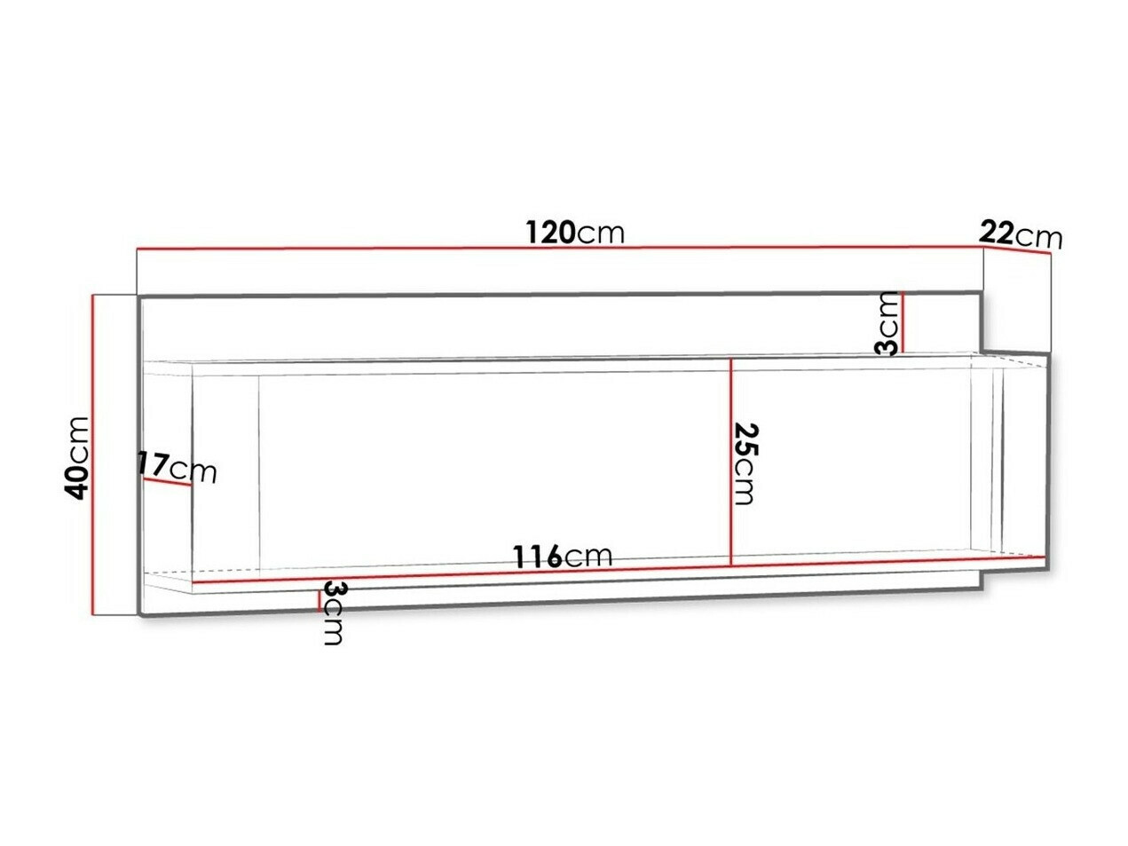 Zidna polica Etrmona 111
