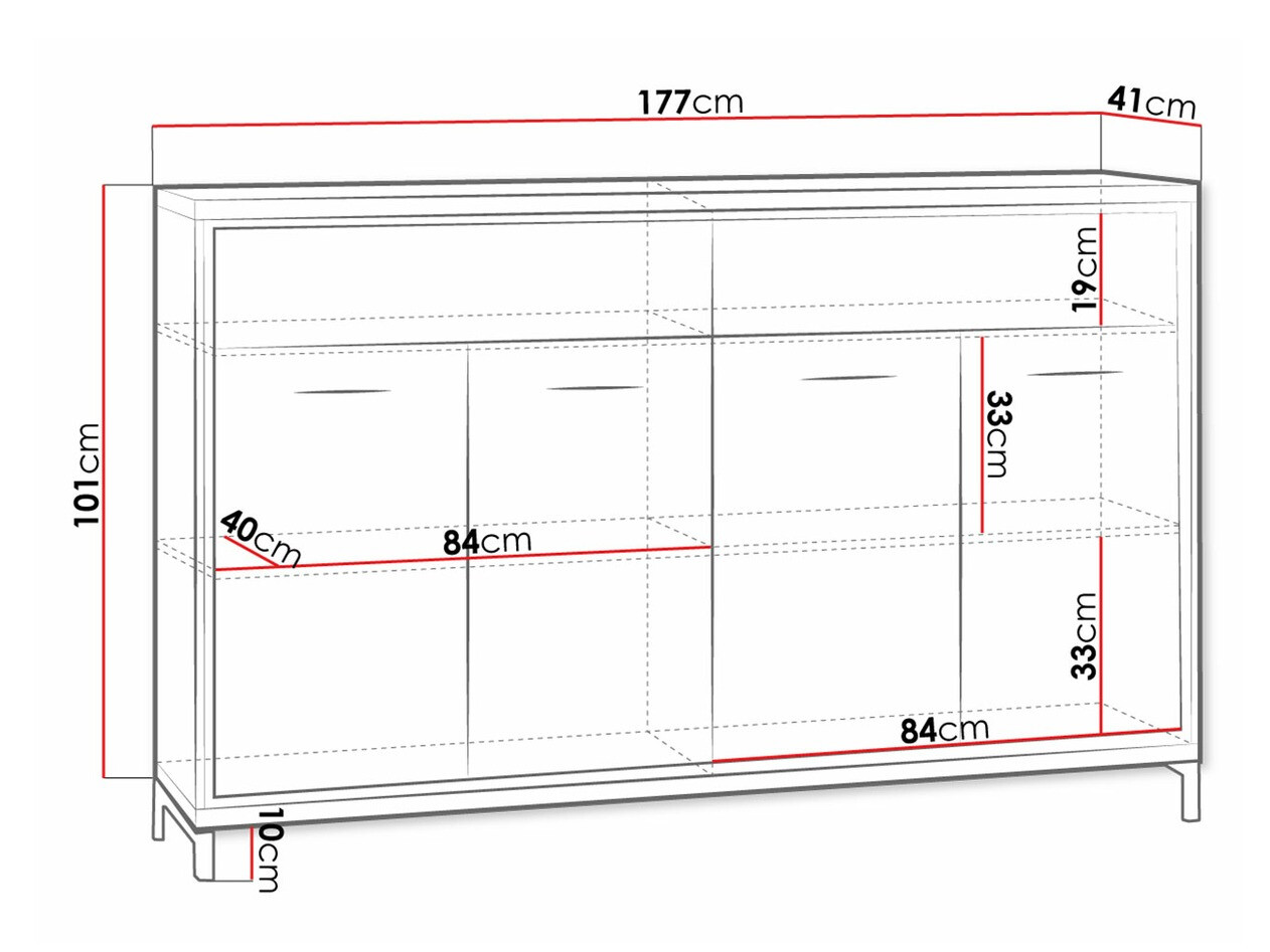 Komoda Etrmoni 105 (Svijetlo drvo)