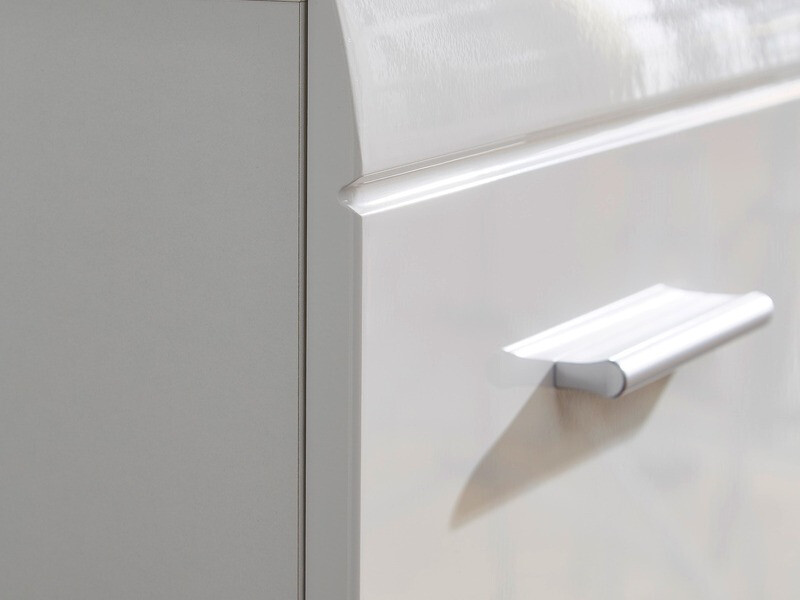 Komoda Livromu 108 (Sjajno bijela + Bijela)