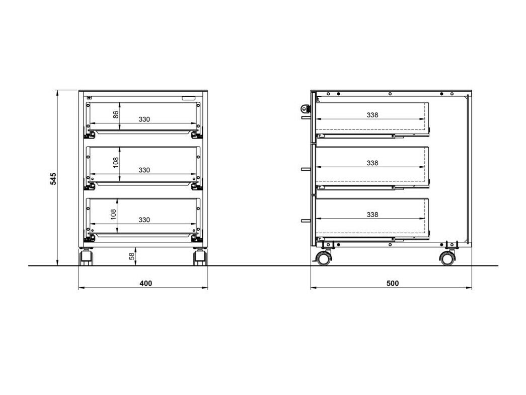Ladičar Catcamu 101 (Sjajno bijela + Navarra hrast)