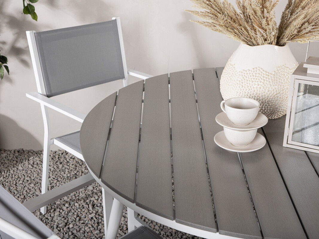 Set stola i stolica Dallas 4088 (Siva + Bijela)