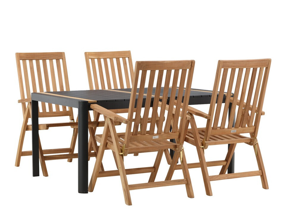 Set stola i stolica Dallas 4090 (Crna + Smeđa)