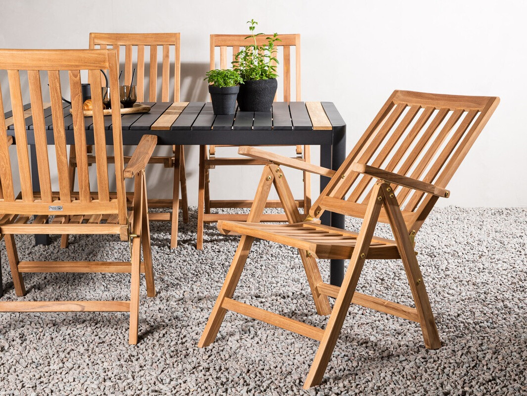 Set stola i stolica Dallas 4090 (Crna + Smeđa)