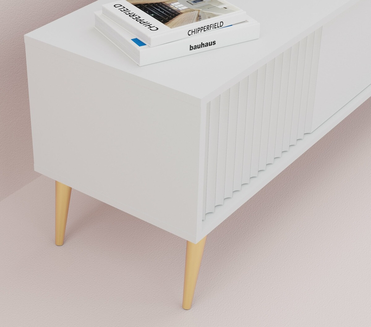 TV stol Cirferi 105 (Bijela + Zlatna)