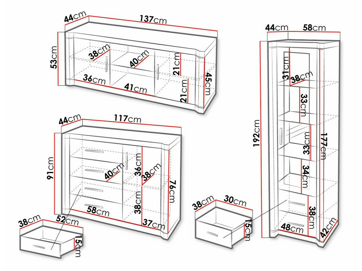 Dnevni boravak Lorelie 122 (Sonoma hrast)