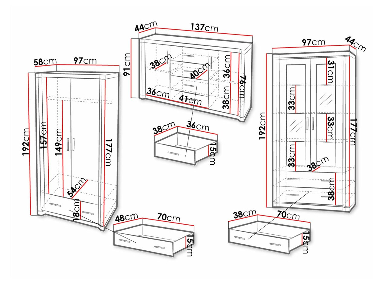 Dnevni boravak Lorelie 125 (Tartuf hrast)