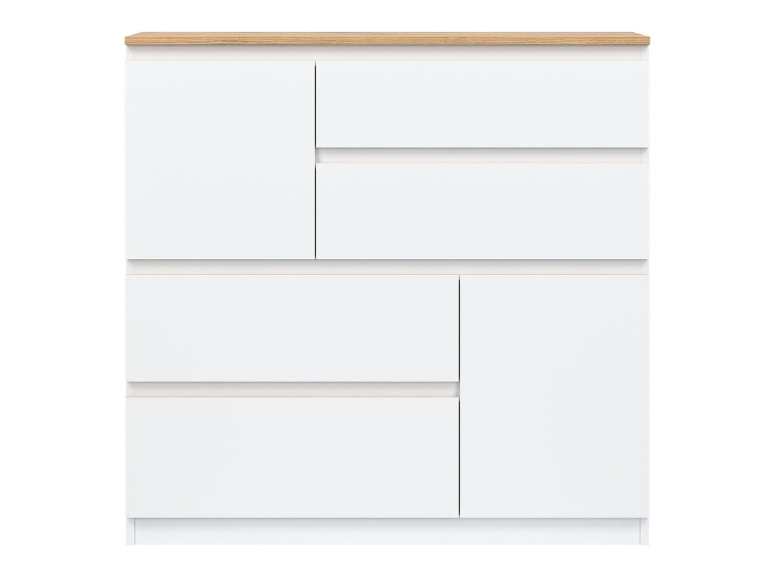 Komoda Catelbi 105 (Bijela + Hrast)