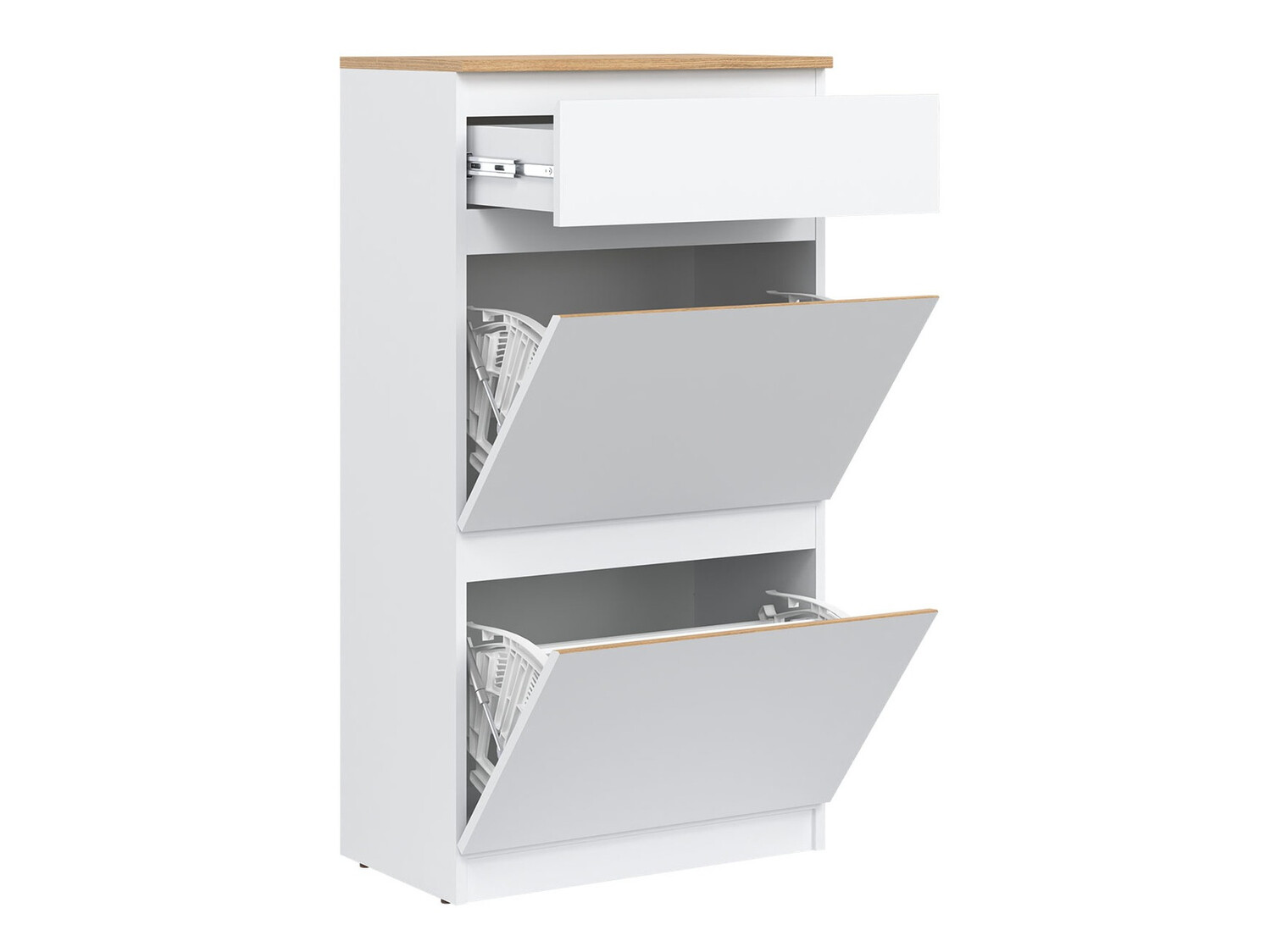 Ormarić za cipele Catelbi 108 (Bijela + Hrast)