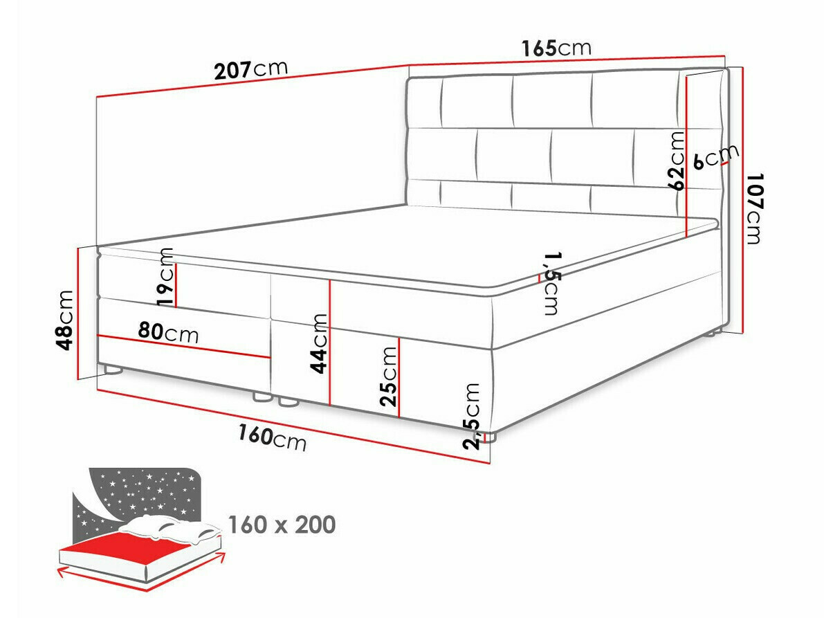 Boxspring krevet Memphis 103 (Itaka 48)
