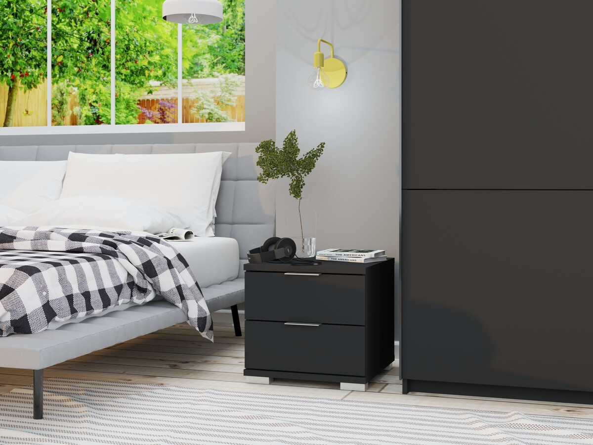 Noćni ormarić Bristol 177 (Crna)