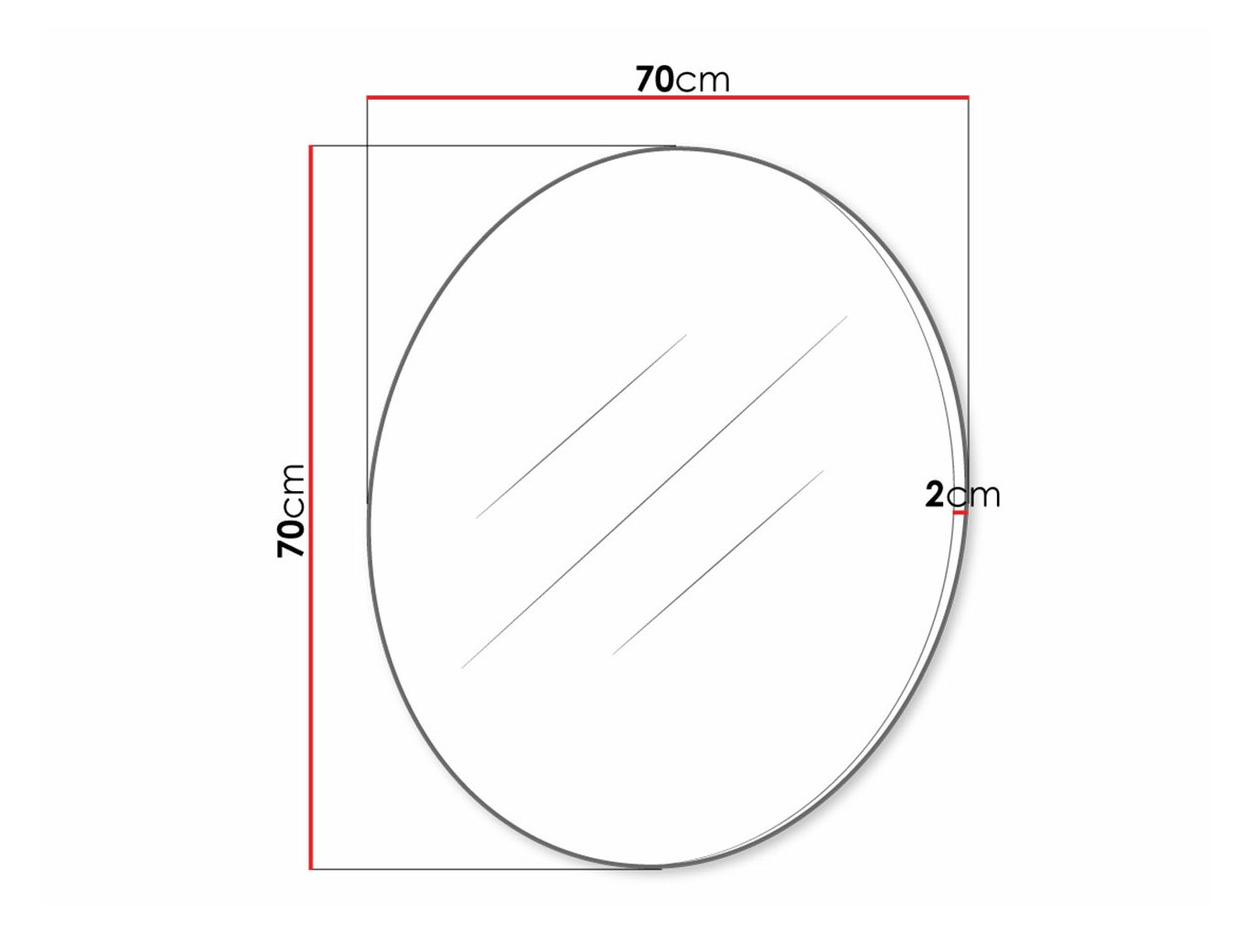 Ogledalo Delpher (Bijela + Sjajno bijela)