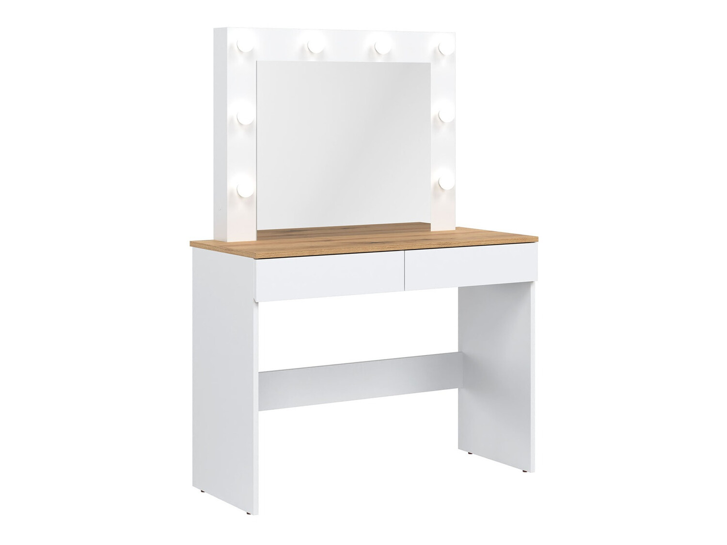 Toaletni stolić Catelbi 113 (Bijela + Hrast)