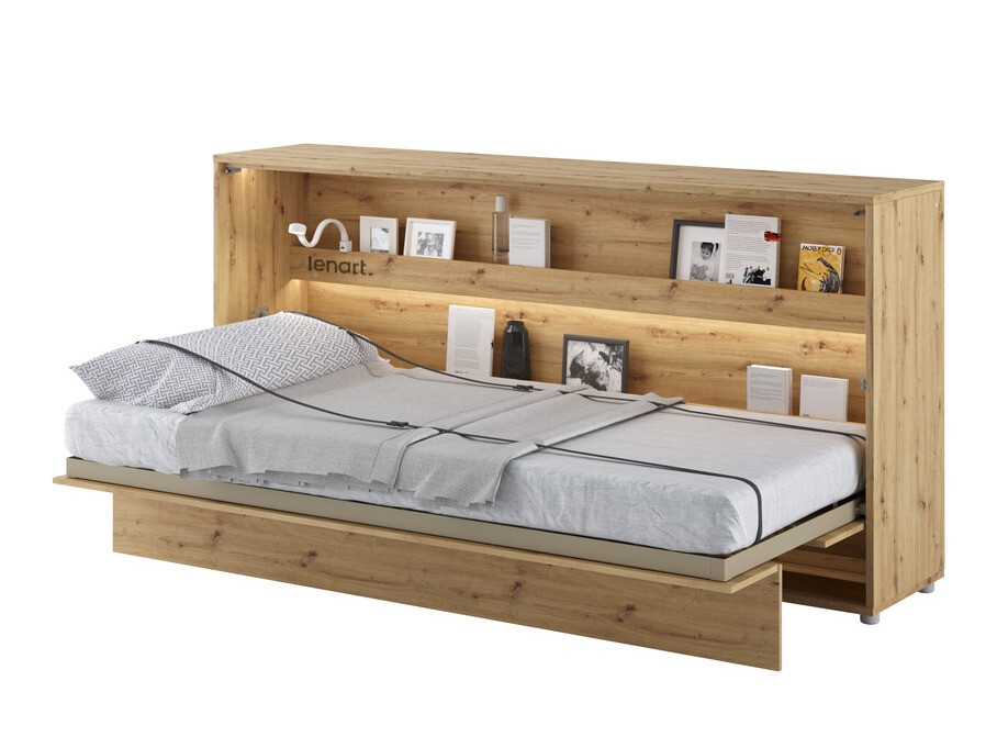 Zidni krevet Concept Pro Lenart Levfere 115 (Hrast Artisan)