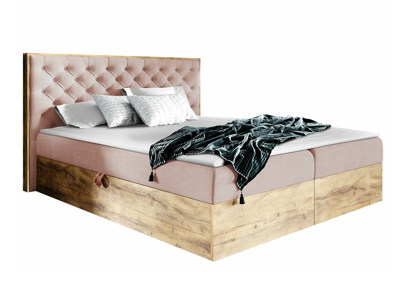 Boxspring krevet Baltimore 182 (Hrast Wotan + Faro 14)