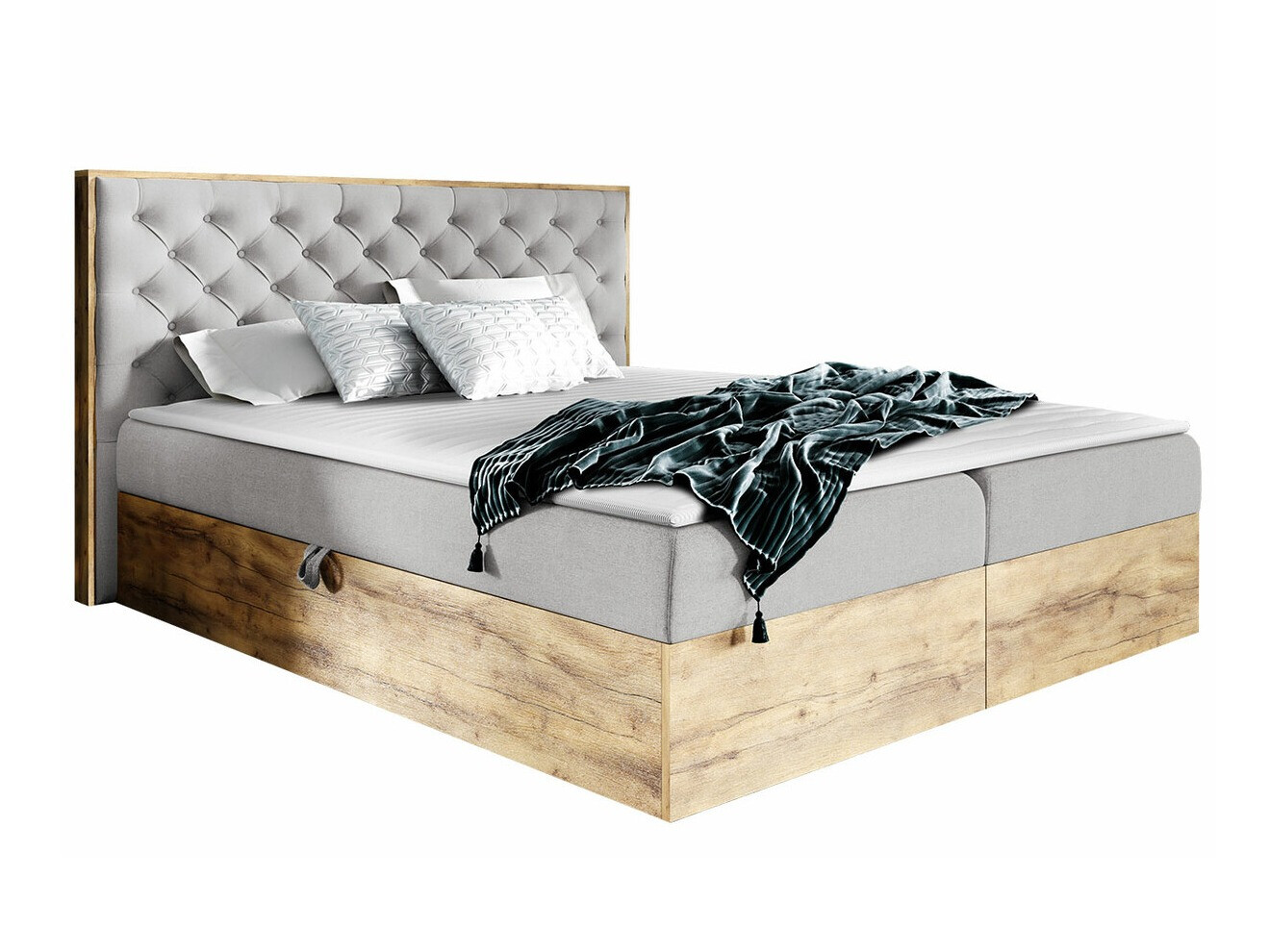 Boxspring krevet Baltimore 182 (Hrast Wotan + Faro 16)