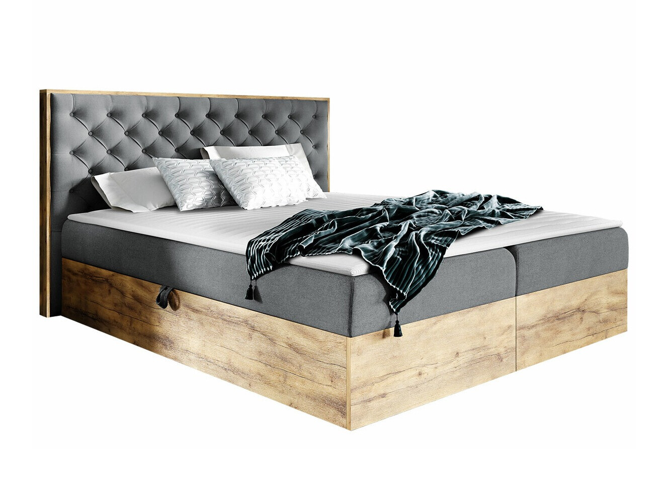 Boxspring krevet Baltimore 182 (Hrast Wotan + Faro 4)