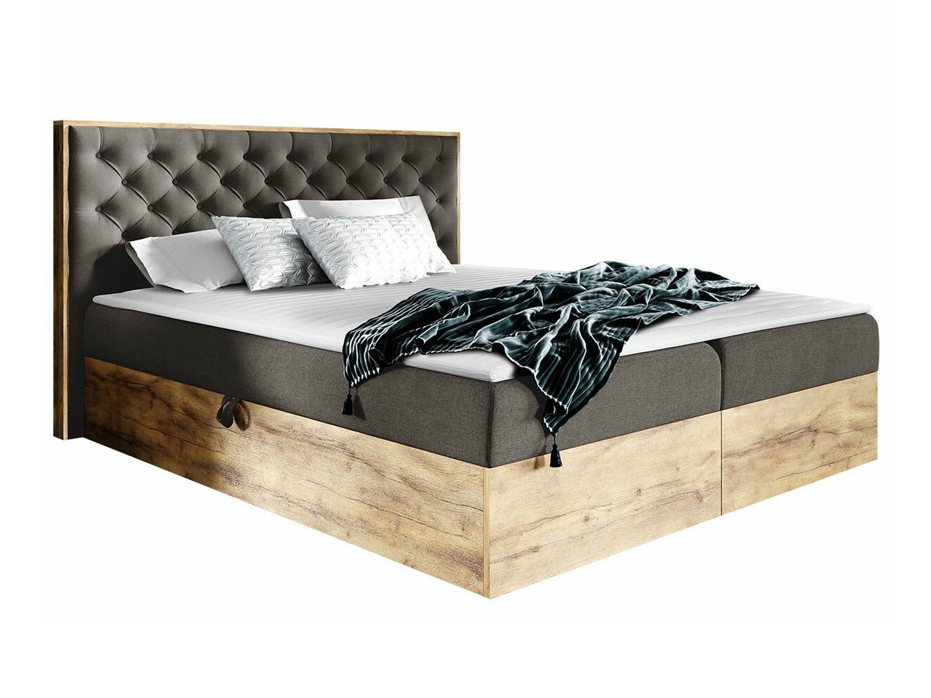 Boxspring krevet Baltimore 182 (Hrast Wotan + Faro 5)