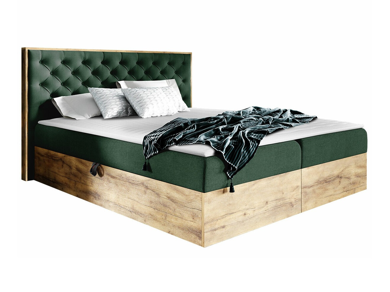 Boxspring krevet Baltimore 182 (Hrast Wotan + Faro 7)